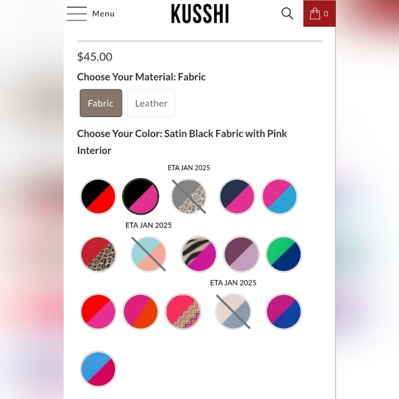 KUSSHI-Everyday Cosmetic Bag Black/Pink Nylon, 5" X 7 1/2" X 3 1/2"  NWOT - Picture 7 of 8